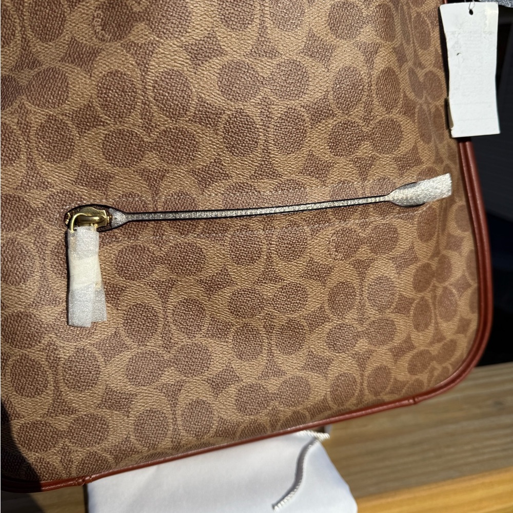 Coach Cary Crossbody NWT in Signature Canvas Rust/Cognac w/Coach Dustbag - Picture 2 of 3